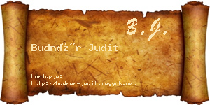 Budnár Judit névjegykártya